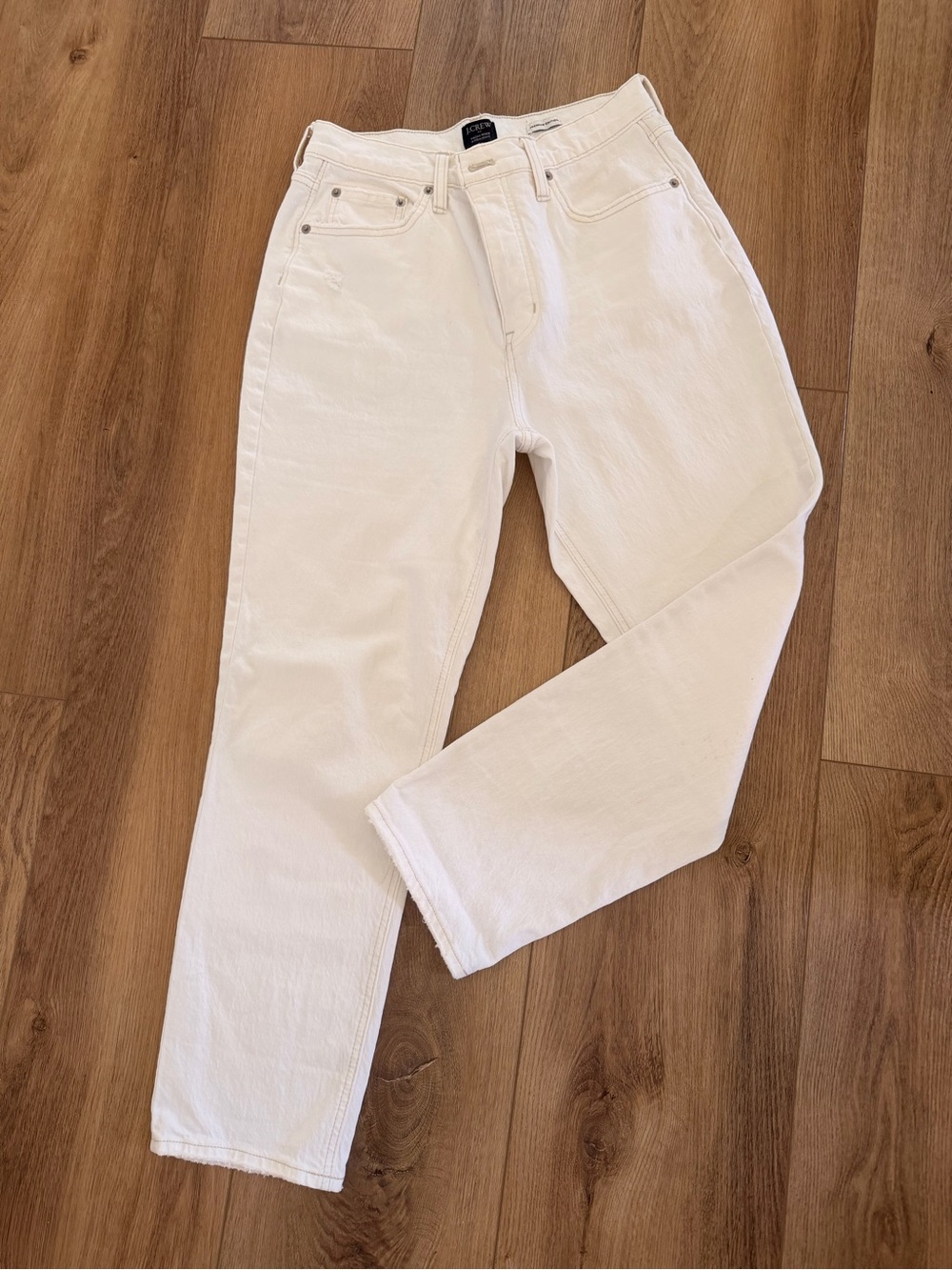 J. Crew Off-White Straight Leg Jeans